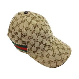 GUCCI Original GG Canvas Baseball Cap XL 60cm Shelly Line From Japan - Picture 1 of 5