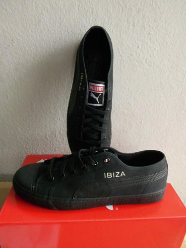 Sneaker PUMA 41 42 tela Ibiza unisex nere scarpe per il tempo libero scarpe da ginnastica NUOVE