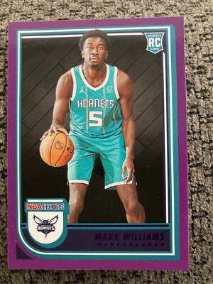 2022-23 Hoops Mark Williams Rookie Purple Parallel RC Charlotte Hornets #245 SP - Image 1 of 2