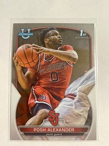 2022-23 Topps Bowman Chrome University Base Card 64	Posh Alexander	St. John's