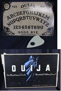 Vtg Ouija Board William Fuld Game In Box Wood Fortune Telling Magic Large 18" - Picture 1 of 13