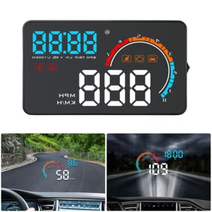 4" Car GPS HUD Head Up Digital Display Speedometer Warning Dual-core Operation - Bild 1 von 7