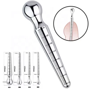 FRRK Smooth Stick Stainless Steel Penis Plug Uretra Dilator Sounding Rod - Picture 1 of 15