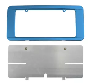 C6 Corvette Custom Painted Rear License Plate Frame - Jetstream Blue 85 WA512Q - Picture 1 of 2