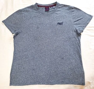 Superdry Camisa Hombre Talla 2XL Gris Logo Bordado Manga Corta Algodón Camiseta - Imagen 1 de 8