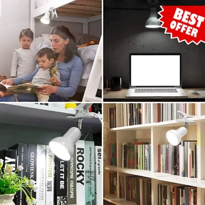 Black White E27 Desk Lamp for Dorm Room Clip DIY Table Lamp Holder Replaceable L - Picture 1 of 6