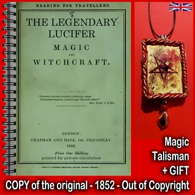 antique book lucifer grimoire black magic witchcraft esoteric manuscript occult - Image 1 of 4