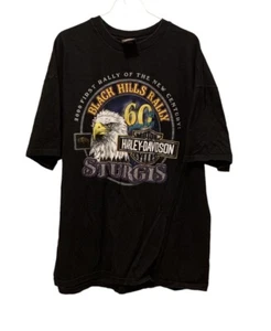 Vintage 2000 Sturgis Harley Davidson 60th Anniversary Black Hills Rally T-Shirt 2XL - Bild 1 von 10