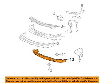 Parachoques delantero Chevrolet GM OEM Silverado 1500 alerón labio mentón divisor 10398000 Foto 1 de 2