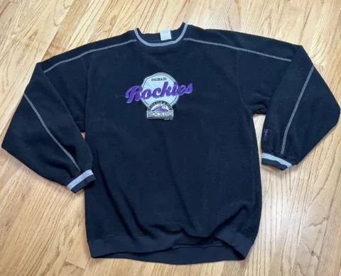 1999 Colorado Rockies MLB 1999 Black Fleece Long Sleeve Pull Over Sz Medium Cover