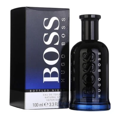 HUGO BOSS BOSS BOTTLED NIGHT 100ML EDT SPRAY - NEW BOXED & SEALED - FREE P&P