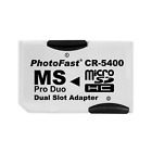 Dual Micro SD TF To Memory Stick Converter MS Pro Duo PSP Card 2 Slot Adapter g