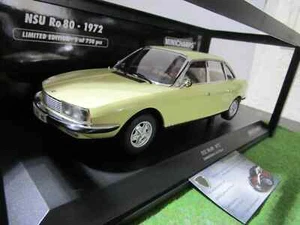 NSU RO 80 d 1972 jaune 1/18 MINICHAMPS 151015402 voiture miniature de collection - Imagen 1 de 4