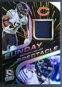 2020 Panini Spectra ANTHONY MILLER Chicago Bears Hyper Prizm WORN Swatch #45/75 - Picture 1 of 3