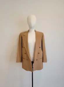 Brooks Brothers Double Breasted Light Brown Camel Hair Blazer Size 12 - Picture 1 of 14