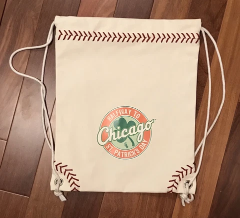 Chicago White Sox Baseball Drawstring Backpack Halfway to St. Patrick's Day Cover