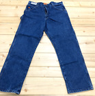 Wrangler Fr Riggs Workwear Blue Denim Straight Leg Relaxed Fit Jeans Men 38X34