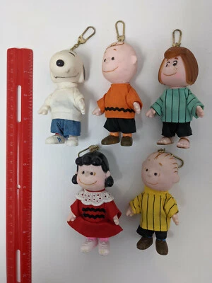 Juego Completo Muñecas Filosofía Peanuts Gang Applause 1990 Snoopy Linus Menta Foto 1 de 4