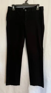 Gap Women's Black Straight Leg Ankle Cotton Medium Weight Pants Size 4 - Picture 1 of 12