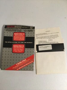TEXT-PRO II/DATA-PRO II Database/Word Processor (Commodore 64, 1984) | Cosmi - Picture 1 of 2