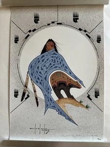 Carlis M. Chee signiert LE 400/725 Lithographie Druck The Spirit Of Bear Track 21x14 - Bild 1 von 6