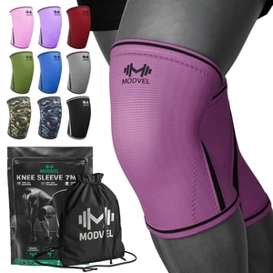 Strength 7Mm Knee Sleeves Pair for Weightlifting Powerlifting High Performance - Picture 1 of 12