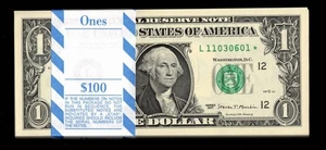 #100 BEP BANDED 2017 $1 STAR-PACK #601-700* - Picture 1 of 4