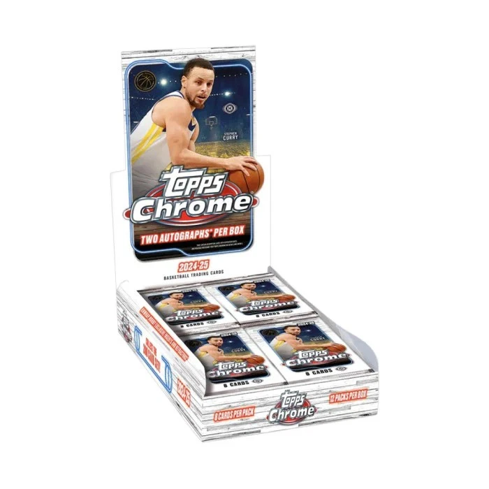 2024-25 Topps Chrome Basketball Hobby Box - - 2 Autographs