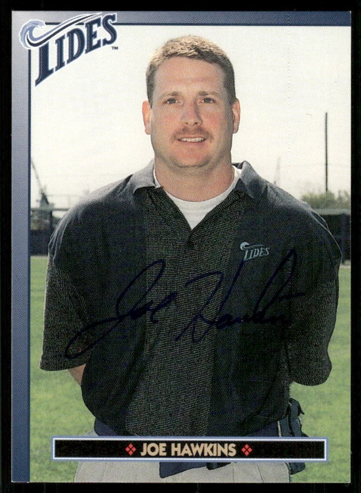 1999 Norfolk Tides JOE HAWKINS Signed Card autograph auto METS TRAINER - Image 1 of 1