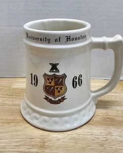 UNIVERSITY OF HOUSTON 1966 DELTA CHI, Keramik TASSE, NAME BESCHRIFTET  - Bild 1 von 4
