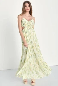 Lulus Womens XL Darling Moment Floral Maxi Dress Romantic Whimsy Fairycore NWT - Picture 1 of 14