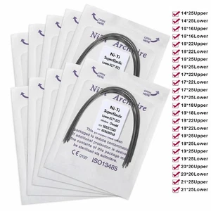 10 paquetes/100 cables de arco rectangulares Niti súper elásticos para ortodoncia dental O - Imagen 1 de 87