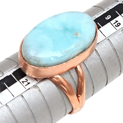 Ювелирные изделия из серебра ручной работы с драгоценными камнями ларимар «10,5» - Изображение 1 из 4