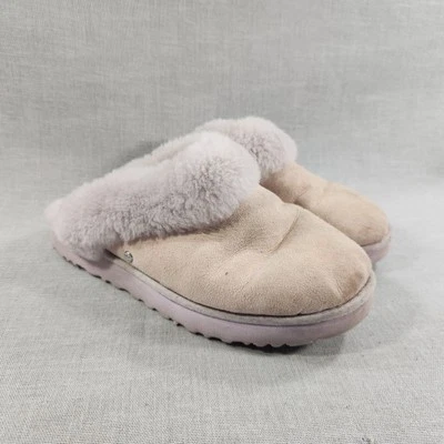 UGG Shearling Cozy Womens Size 9 Pink Suede Slippers Shoes Slip On - Image 1 of 4