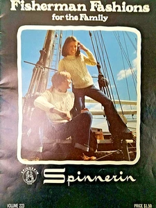 Spinnerin 223 family FISHERMAN FASHIONS knit 32pg booklet 1972 - Picture 1 of 9