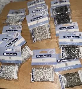 Large Lot Of Beadalon Chain Assorted Sizes And Colors All New Free Shipping - Picture 1 of 1