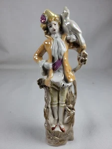 German Porcelain Figurine Vintage 18th Century Style Dress Pearlescent Rare Prop - Picture 1 of 14
