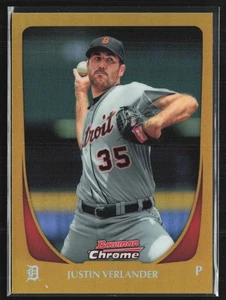 Justin Verlander 2011 Bowman Chrome Gold Refractor /50 #37 Detroit Tigers - Bild 1 von 2
