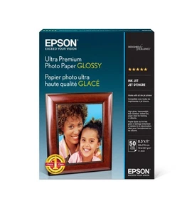 Epson Ultra Premium Photo Paper GLOSSY (8.5x11 Inches, 50 Sheets) - Picture 1 of 4