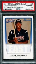 2011 Bowman Perfect Game Addison Russell PSA 10 All American Classic Rc Rookie