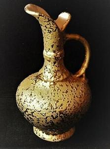 Vintage 1940s Weeping-Bright Gold Small Handled Ewer or Pitcher. Made In USA.   - Picture 1 of 8
