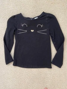 Gymboree Black Cat Shirt (Size 6) - Picture 1 of 3