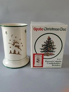 Spode Christmas Tree Säule Kerzenhalter | durchbohrtes Rentier 7-1/2" ~ Posten x862 - Bild 1 von 9