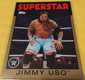 2016 Topps Heritage Bronze #18 Jimmy Uso The Usos SP /99 WWE Wrestler Parallel 