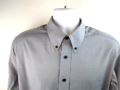 Camisa de vestir gris Barrington para hombre 16,5 - 34/35 manga larga Foto 1 de 4