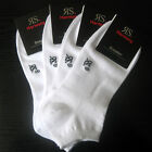 4 Pairs Men Sneaker Socks Footies with Cotton White Sizes 39 to 54