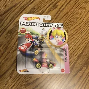Nintendo 2022 Hot Wheels Mario Kart Cat PEACH in Standard Kart NEW - Picture 1 of 5