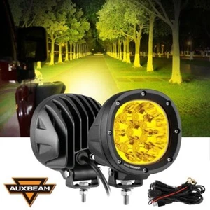 AUXBEAM 4" LED Work Light Bar Amber Spot Pods Offroad Driving Fog Reverse Lamps - Picture 1 of 12