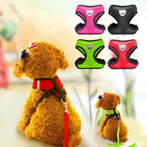 Dog Harness Mesh Breathable Adjustable Vest Leash Rope for Pet Puppy Chest Strap