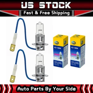 2x Pieces Hella H3 130W Driving/ Fog Light Bulb H3 Halogen Clear 130 Watt NEW_AG - Picture 1 of 5